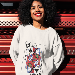 LADIES SWEATER - BLACK QUEEN